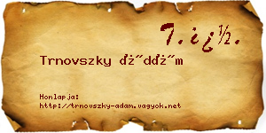 Trnovszky Ádám névjegykártya